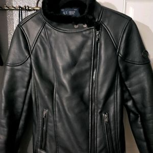Armani Jean's leather faux jacket